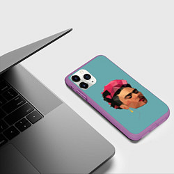 Чехол iPhone 11 Pro матовый Фрида, цвет: 3D-фиолетовый — фото 2