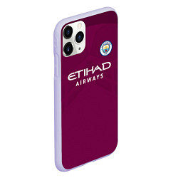 Чехол iPhone 11 Pro матовый Man City FC: Away 17/18, цвет: 3D-светло-сиреневый — фото 2