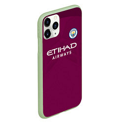 Чехол iPhone 11 Pro матовый Man City FC: Away 17/18, цвет: 3D-салатовый — фото 2