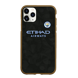 Чехол iPhone 11 Pro матовый Man City FC: Black 17/18