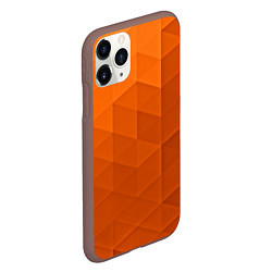 Чехол iPhone 11 Pro матовый Orange abstraction, цвет: 3D-коричневый — фото 2