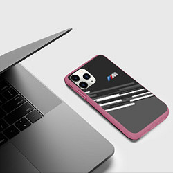Чехол iPhone 11 Pro матовый BMW: Sport Line, цвет: 3D-малиновый — фото 2