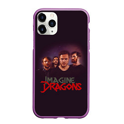 Чехол iPhone 11 Pro матовый Группа Imagine Dragons, цвет: 3D-фиолетовый