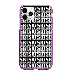 Чехол iPhone 11 Pro матовый BTS K-pop pattern, цвет: 3D-фиолетовый