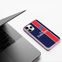 Чехол iPhone 11 Pro матовый FC PSG: Original, цвет: 3D-розовый — фото 2