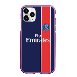 Чехол iPhone 11 Pro матовый FC PSG: Original, цвет: 3D-фиолетовый