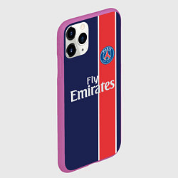 Чехол iPhone 11 Pro матовый FC PSG: Original, цвет: 3D-фиолетовый — фото 2