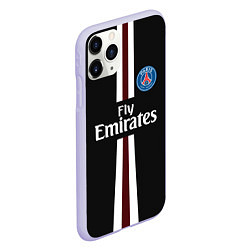 Чехол iPhone 11 Pro матовый PSG FC: Black 2018, цвет: 3D-светло-сиреневый — фото 2