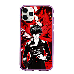 Чехол iPhone 11 Pro матовый Persona 5, цвет: 3D-фиолетовый