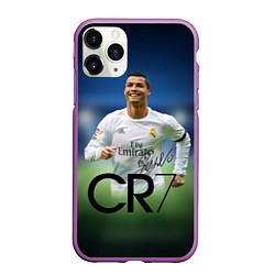 Чехол iPhone 11 Pro матовый CR7, цвет: 3D-фиолетовый