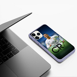 Чехол iPhone 11 Pro матовый CR7, цвет: 3D-светло-сиреневый — фото 2