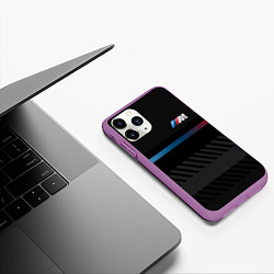 Чехол iPhone 11 Pro матовый BMW: Brand Lines, цвет: 3D-фиолетовый — фото 2