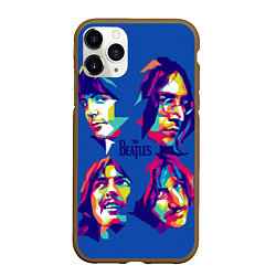 Чехол iPhone 11 Pro матовый The Beatles: Faces