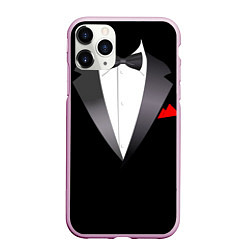Чехол iPhone 11 Pro матовый Смокинг мистера, цвет: 3D-розовый