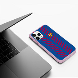 Чехол iPhone 11 Pro матовый FC Barcelona: Creative, цвет: 3D-розовый — фото 2