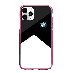Чехол iPhone 11 Pro матовый BMW 2018 SportWear 3, цвет: 3D-малиновый