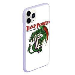 Чехол iPhone 11 Pro матовый Deep Purple: Green Gragon, цвет: 3D-светло-сиреневый — фото 2
