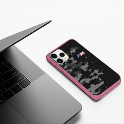 Чехол iPhone 11 Pro матовый BMW БМВ, цвет: 3D-малиновый — фото 2