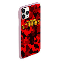 Чехол iPhone 11 Pro матовый PUBG: Red Mozaic, цвет: 3D-розовый — фото 2