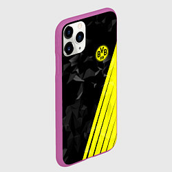 Чехол iPhone 11 Pro матовый FC Borussia Dortmund: Abstract, цвет: 3D-фиолетовый — фото 2