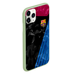 Чехол iPhone 11 Pro матовый FC Barcelona: Abstract, цвет: 3D-салатовый — фото 2