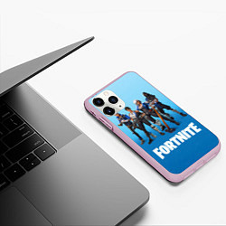 Чехол iPhone 11 Pro матовый Fortnite Stories, цвет: 3D-розовый — фото 2