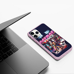 Чехол iPhone 11 Pro матовый Payday Two, цвет: 3D-розовый — фото 2