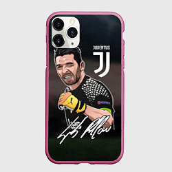 Чехол iPhone 11 Pro матовый Джанлуиджи Буффон, цвет: 3D-малиновый