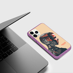 Чехол iPhone 11 Pro матовый Stranger Things, цвет: 3D-фиолетовый — фото 2