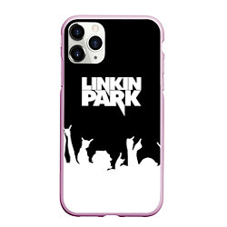 Чехол iPhone 11 Pro матовый Linkin Park: Black Rock, цвет: 3D-розовый