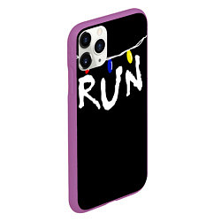 Чехол iPhone 11 Pro матовый Stranger Things RUN, цвет: 3D-фиолетовый — фото 2