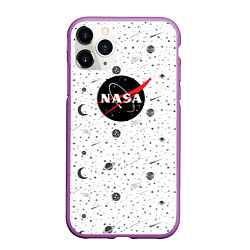 Чехол iPhone 11 Pro матовый NASA: Moonlight, цвет: 3D-фиолетовый