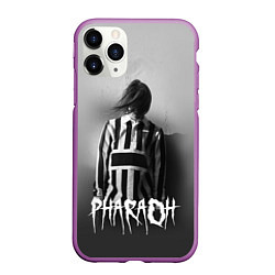 Чехол iPhone 11 Pro матовый Pharaoh: Black side, цвет: 3D-фиолетовый