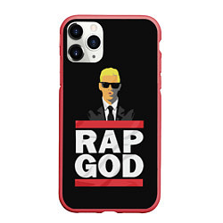Чехол iPhone 11 Pro матовый Rap God Eminem, цвет: 3D-красный