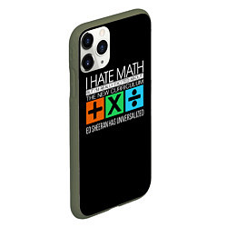 Чехол iPhone 11 Pro матовый Ed Sheeran: I hate math, цвет: 3D-темно-зеленый — фото 2