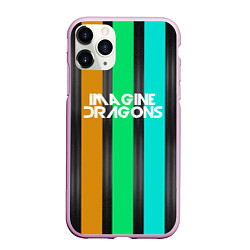 Чехол iPhone 11 Pro матовый Imagine Dragons: Evolve Lines, цвет: 3D-розовый