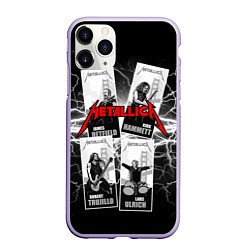 Чехол iPhone 11 Pro матовый Metallica Band, цвет: 3D-светло-сиреневый