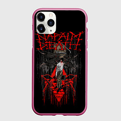 Чехол iPhone 11 Pro матовый Napalm Death, цвет: 3D-малиновый