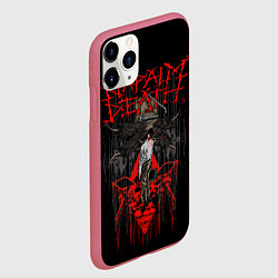 Чехол iPhone 11 Pro матовый Napalm Death, цвет: 3D-малиновый — фото 2
