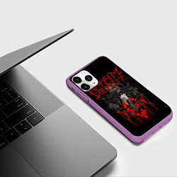 Чехол iPhone 11 Pro матовый Napalm Death, цвет: 3D-фиолетовый — фото 2