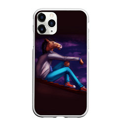 Чехол iPhone 11 Pro матовый BoJack, цвет: 3D-белый