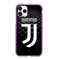 Чехол iPhone 11 Pro матовый FC Juventus: Black Lines