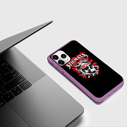 Чехол iPhone 11 Pro матовый Stigmata Skull, цвет: 3D-фиолетовый — фото 2