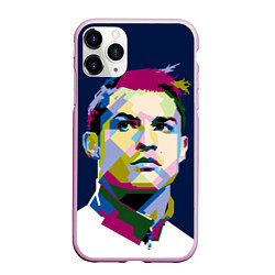 Чехол iPhone 11 Pro матовый Cristiano Ronaldo Art