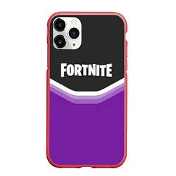 Чехол iPhone 11 Pro матовый Fortnite Violet, цвет: 3D-красный