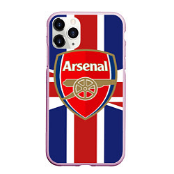 Чехол iPhone 11 Pro матовый FC Arsenal: England, цвет: 3D-розовый