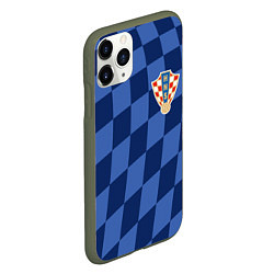 Чехол iPhone 11 Pro матовый Сборная Хорватии, цвет: 3D-темно-зеленый — фото 2