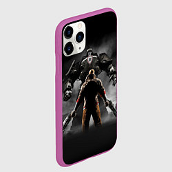 Чехол iPhone 11 Pro матовый Wolfenstein Battle, цвет: 3D-фиолетовый — фото 2