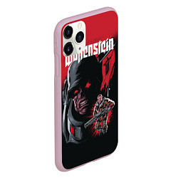 Чехол iPhone 11 Pro матовый Wolfenstein: Retro Poster, цвет: 3D-розовый — фото 2