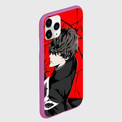 Чехол iPhone 11 Pro матовый Persona 5, цвет: 3D-фиолетовый — фото 2